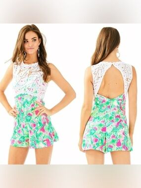 Lilly Pulitzer Sadie Romper – Tropical Pink, Jumpsuit, One Piece Size 0